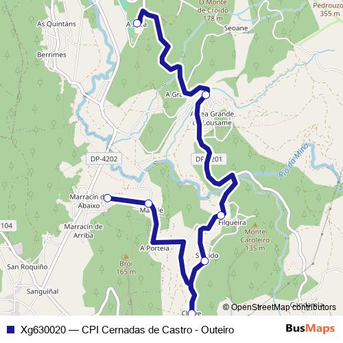 Xg630020 bus Line Map