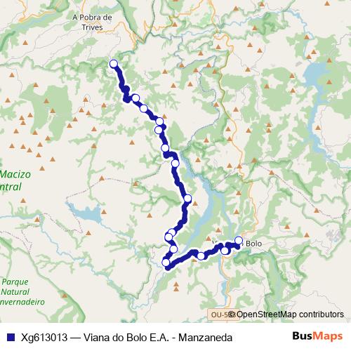 Xg613013 bus Line Map