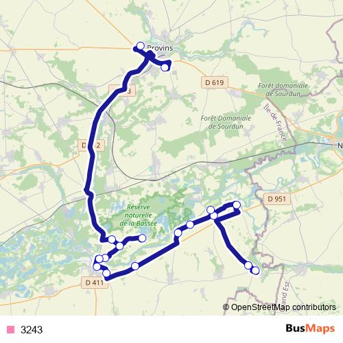 3243 bus Line Map