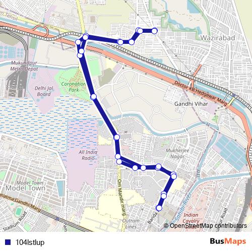 104lstlup bus Line Map