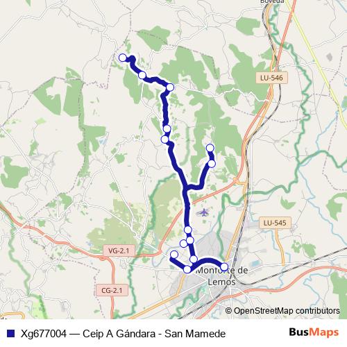 Xg677004 bus Line Map