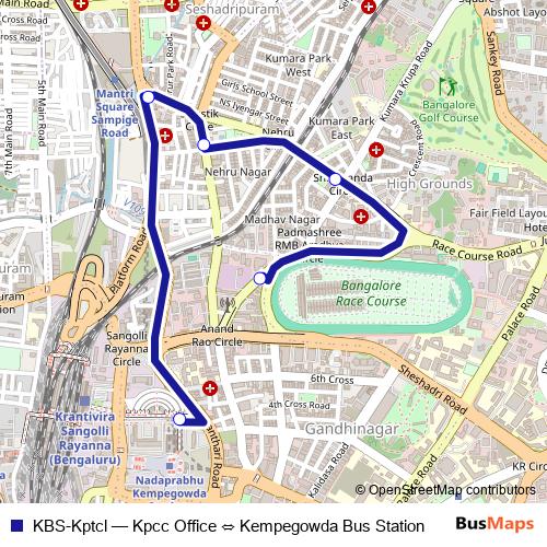 KBS-Kptcl bus Line Map