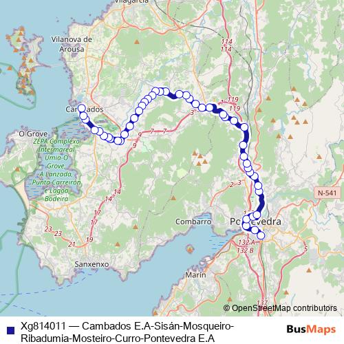 Xg814011 bus Line Map