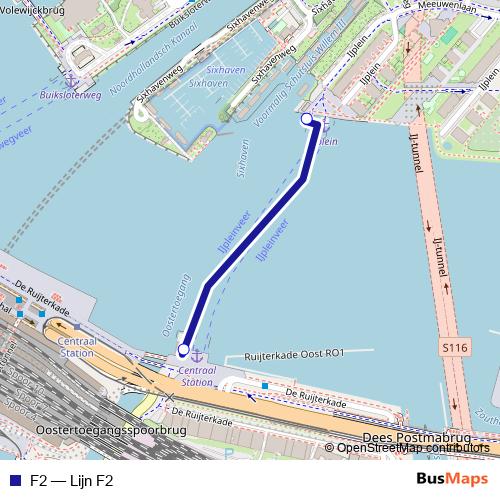 F2 ferry Line Map