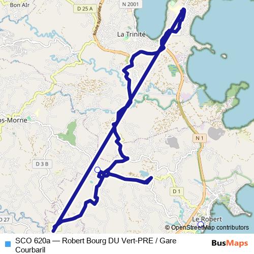 SCO 620a bus Line Map