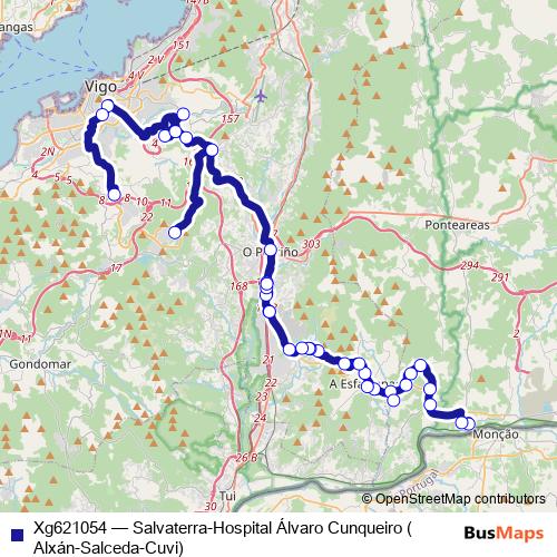 Xg621054 bus Line Map