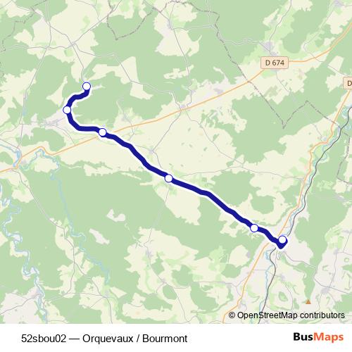 52sbou02 bus Line Map