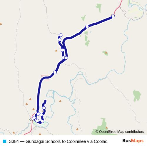 S384 bus Line Map