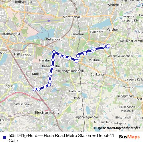 505 D41g-Hsrd bus Line Map