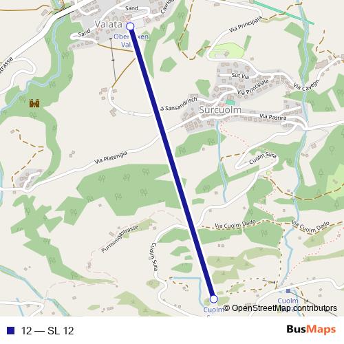 12 cable-car Line Map