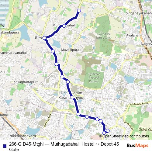 266-G D45-Mtghl bus Line Map