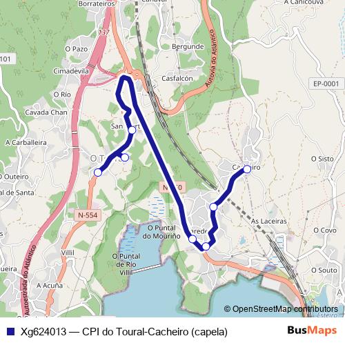 Xg624013 bus Line Map