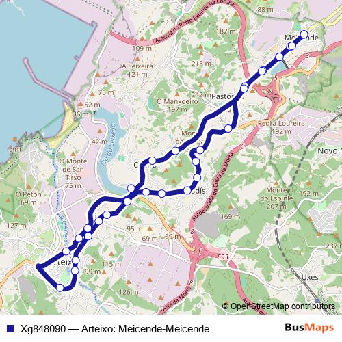 Xg848090 bus Line Map