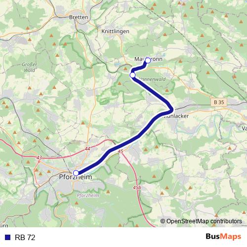 RB 72 rail Line Map