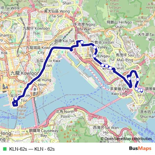 KLN-62s bus Line Map