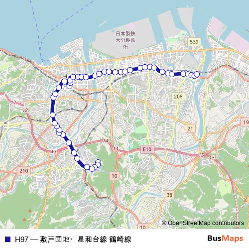 H97 bus Line Map