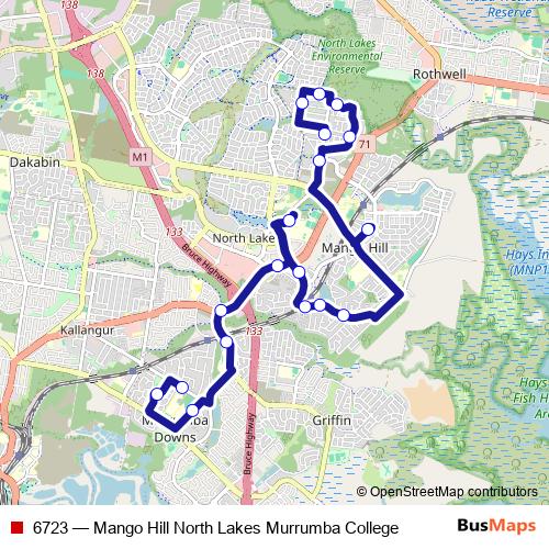 6723 bus Line Map