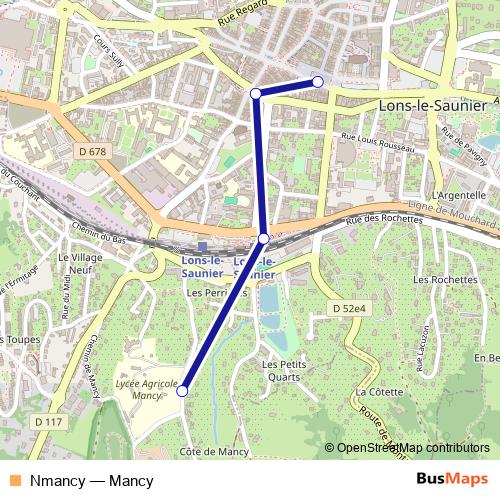Nmancy bus Line Map