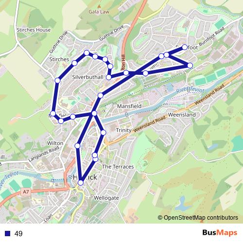49 bus Line Map