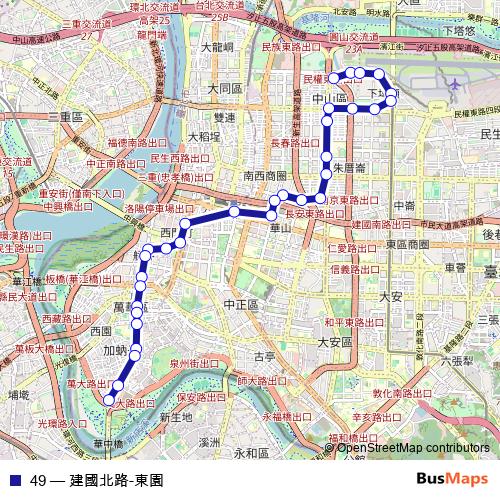 49 bus Line Map