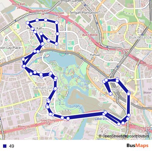 49 bus Line Map