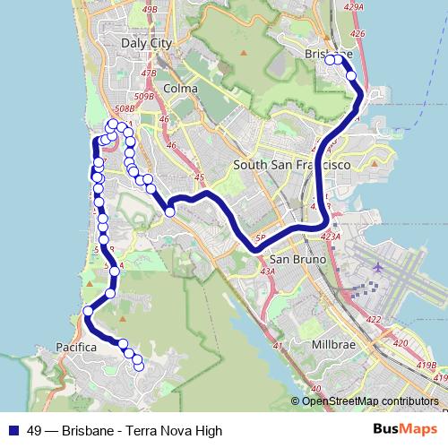 49 bus Line Map