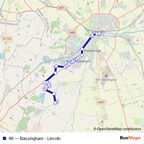49 bus Line Map