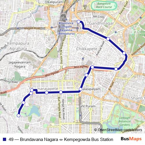 49 bus Line Map