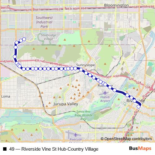49 bus Line Map