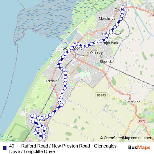 49 bus Line Map