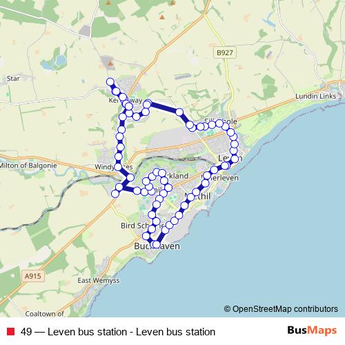 49 bus Line Map