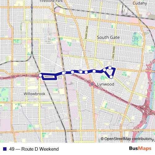 49 bus Line Map