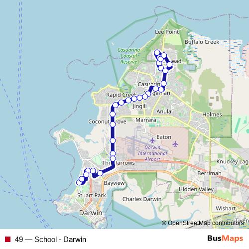 49 bus Line Map