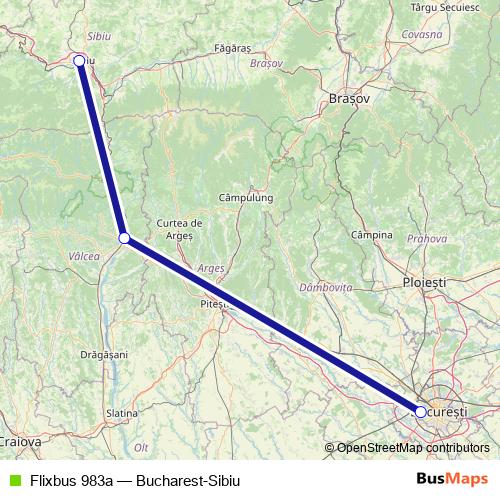 Flixbus 983a bus Line Map