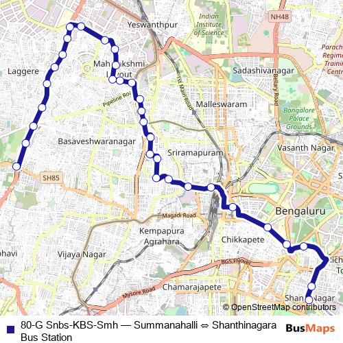 80-G Snbs-KBS-Smh bus Line Map