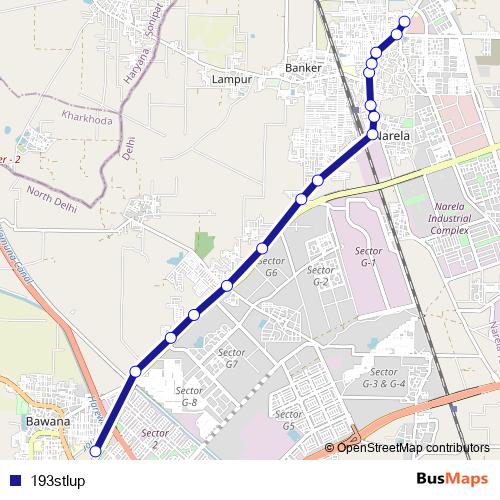 193stlup bus Line Map