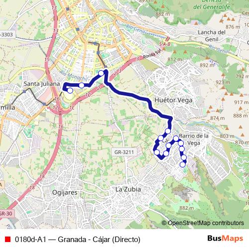 0180d-A1 bus Line Map