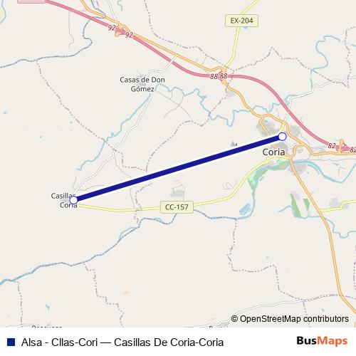 Alsa - Cllas-Cori bus Line Map