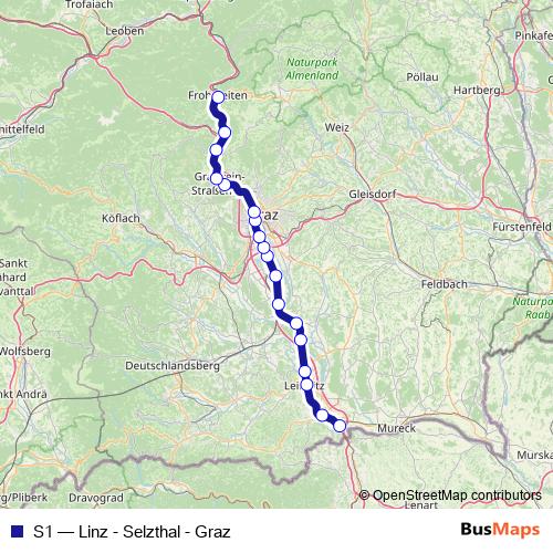 S1 rail Line Map