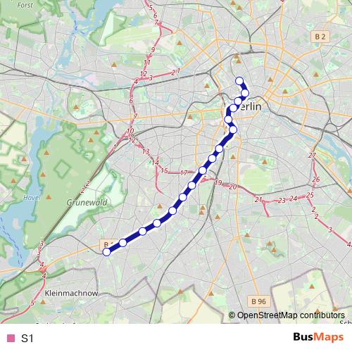 S1 rail Line Map