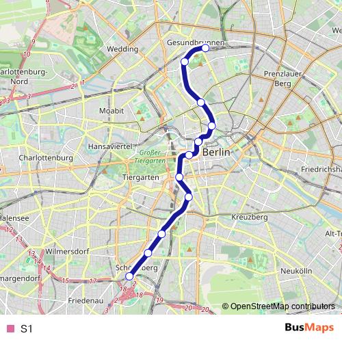 S1 rail Line Map