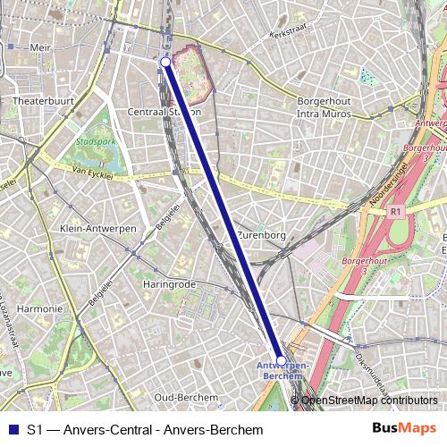S1 rail Line Map