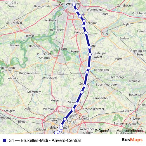 S1 rail Line Map