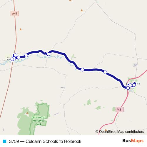 S759 bus Line Map
