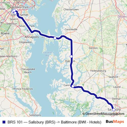 BRS 101 bus Line Map