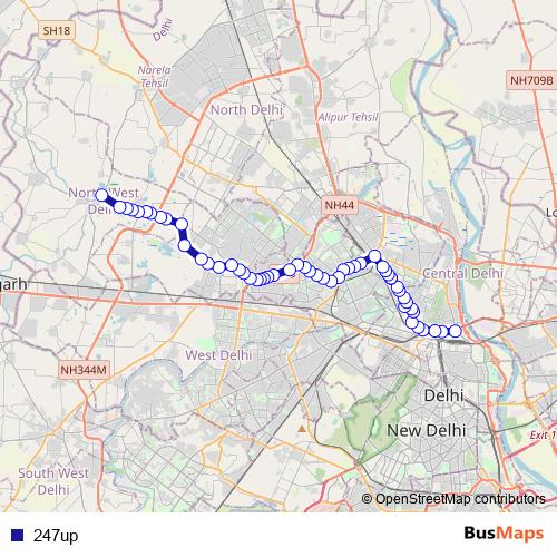 247up bus Line Map