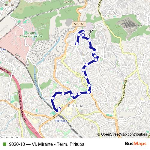9020-10 bus Line Map