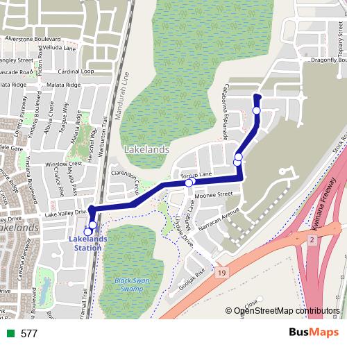 577 bus Line Map