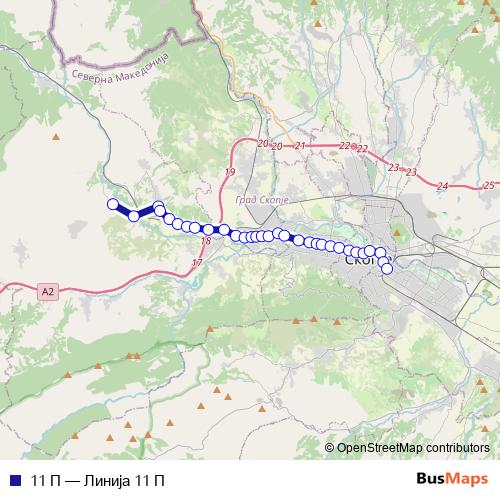 11 П bus Line Map