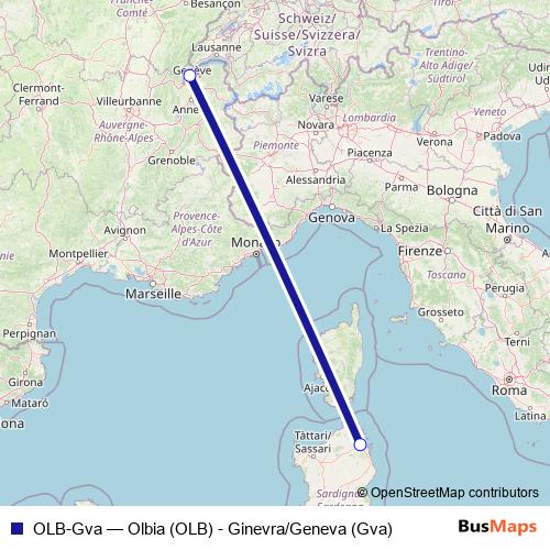 OLB-Gva air Line Map